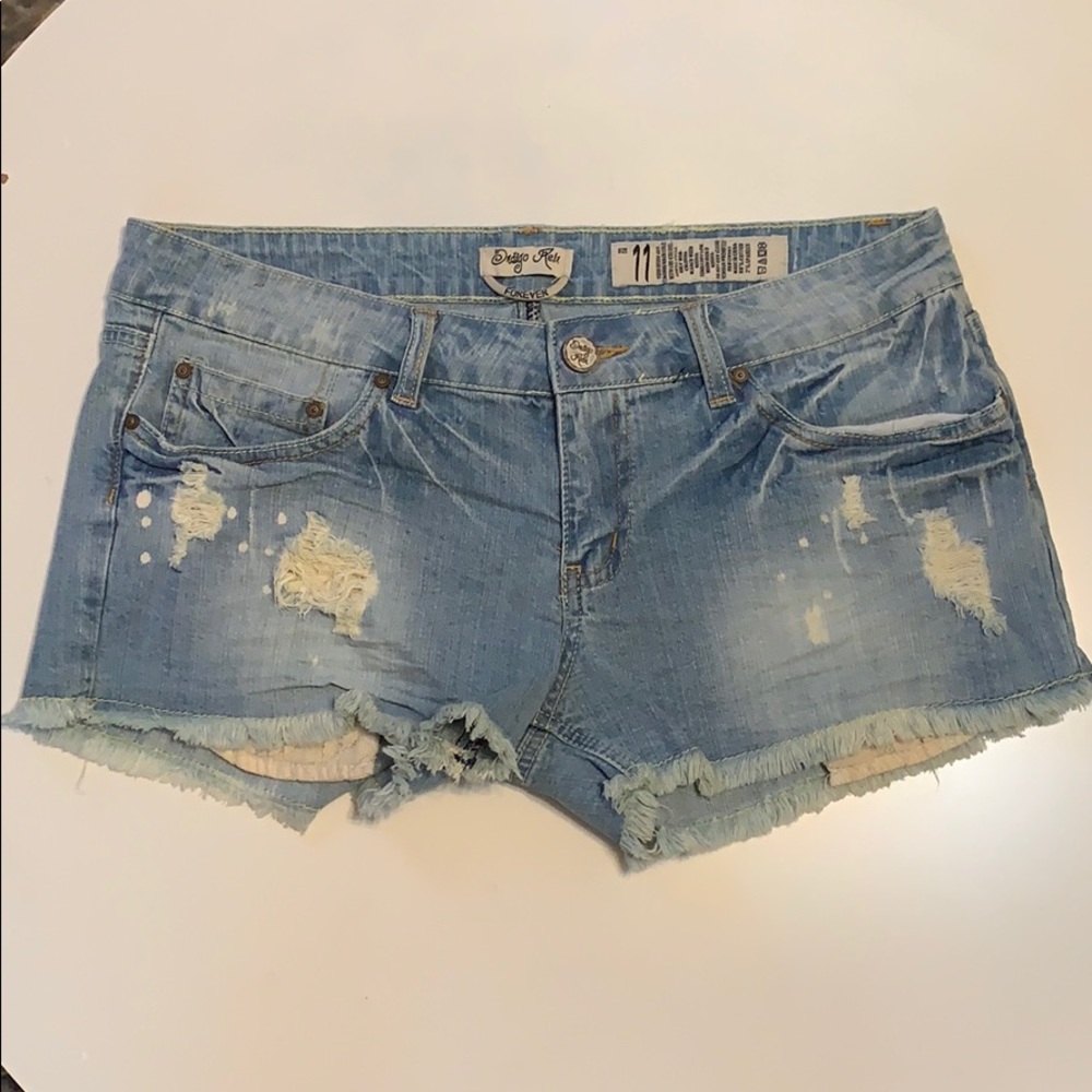 Jean shorts with lace!